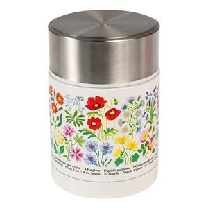 Krémovobiela/v striebornej farbe termoska na jedlo/detská 450 ml Wild Flowers – Rex London vyobraziť