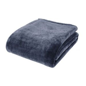 Tmavomodrá mikroplyšová deka 130x170 cm Raschel Velvet – Catherine Lansfield vyobraziť