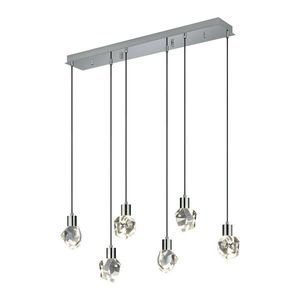 LED závesné svietidlo v striebornej farbe so skleneným tienidlom Verano – Trio Select vyobraziť