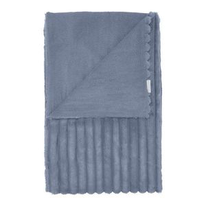 Modrá mikroplyšová deka 130x170 cm Cosy Ribbed – Catherine Lansfield vyobraziť