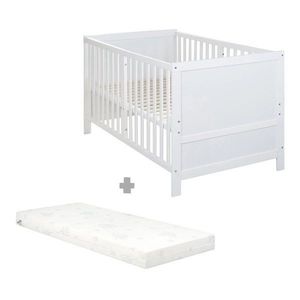 Biela postieľka s nastaviteľnou výškou 70x140 cm Easy Sleep – Roba vyobraziť