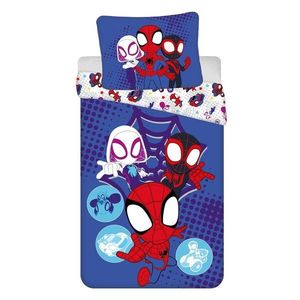 Modrá bavlnená detská obliečka na jednolôžko 140x200 cm Spidey – Jerry Fabrics vyobraziť