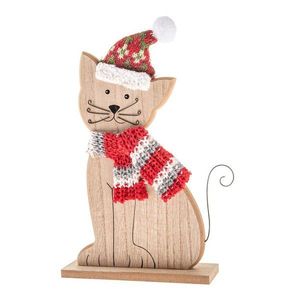 Drevená vianočná figúrka (výška 29 cm) Cat – Dakls vyobraziť