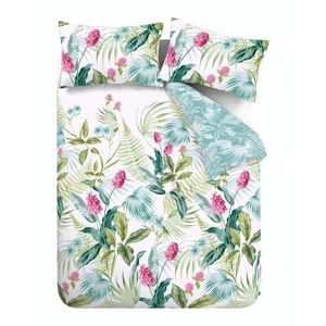 Zelené/modré obliečky na dvojlôžko/predĺžené 230x220 cm Aruba Tropical Floral – Catherine Lansfield vyobraziť