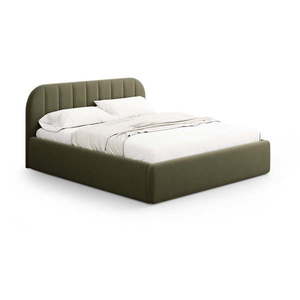 Zelená čalúnená dvojlôžková posteľ s úložným priestorom s roštom 180x200 cm Juno – Windsor & Co Sofas vyobraziť