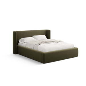 Zelená čalúnená dvojlôžková posteľ s úložným priestorom s roštom 160x200 cm Jason – Windsor & Co Sofas vyobraziť