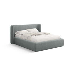 Tmavosivá čalúnená dvojlôžková posteľ s úložným priestorom s roštom 200x200 cm Jason – Windsor & Co Sofas vyobraziť