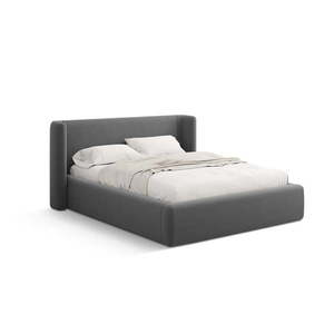 Sivá čalúnená dvojlôžková posteľ s úložným priestorom s roštom 160x200 cm Jason – Windsor & Co Sofas vyobraziť