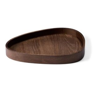 Hnedý dekoratívny drevený úložný box 26x23x3 cm Curve L – LIND DNA vyobraziť