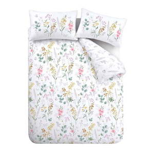 Biele obliečky na dvojlôžko/predĺžené 230x220 cm Emilia Floral – Catherine Lansfield vyobraziť