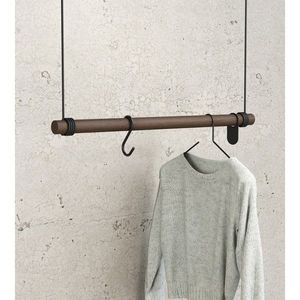 Hnedý nástenný stojan na oblečenie z dubového dreva 80x200x4 cm Swing M – LIND DNA vyobraziť