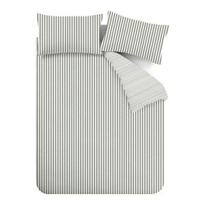 Zelené flanelové obliečky na dvojlôžko/predĺžené 230x220 cm Stripe – Catherine Lansfield vyobraziť