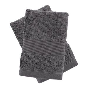 Tmavosivé froté bavlnené uteráky v súprave 2 ks 30x30 cm Anti-Bacterial – Catherine Lansfield vyobraziť