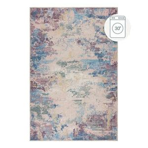 Modro-fialový umývateľný koberec s prímesou recyklovaných vlákien 80x150 cm Reid – Flair Rugs vyobraziť