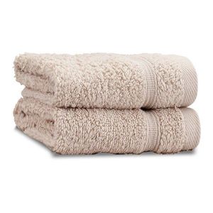 Béžové froté bavlnené uteráky v súprave 2 ks 30x30 cm Zero Twist – Catherine Lansfield vyobraziť