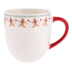 Biely porcelánový hrnček s vianočným motívom 630 ml Knitting – Dakls vyobraziť