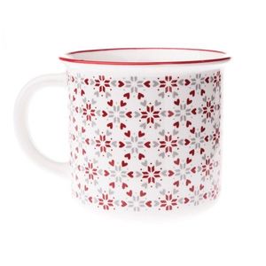 Biely porcelánový hrnček s vianočným motívom 380 ml – Dakls vyobraziť