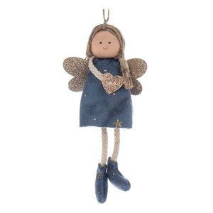 Textilná vianočná ozdoba 16 cm Angel – Dakls vyobraziť
