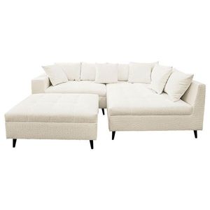 MID.YOU ROHOVÁ SEDACIA SÚPRAVA, textil, biela vyobraziť