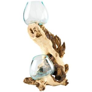 Ambia Home VÁZA, drevo, sklo, 40 cm vyobraziť