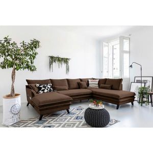 P & B SEDACIA SÚPRAVA, textil, hnedá vyobraziť