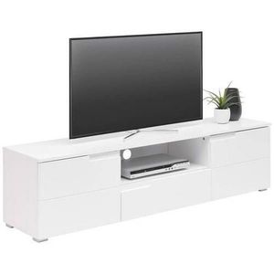 Carryhome NÍZKA KOMODA, biela, biela s vysokým leskom, 165/42/40 cm vyobraziť