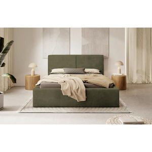 MID.YOU ČALÚNENÁ POSTEĽ, 180/200 cm, svetlozelená vyobraziť
