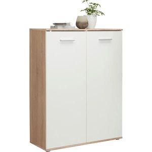 Carryhome SKRINKA NA TOPÁNKY, biela, dub sonoma, 90/118/36 cm vyobraziť