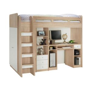 Carryhome VYVÝŠENÁ POSTEĽ, 90/200 cm biela, farba duba vyobraziť