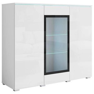 P & B VYSOKÁ KOMODA, biela, biela s vysokým leskom, 120/103, 3/39, 5 cm vyobraziť