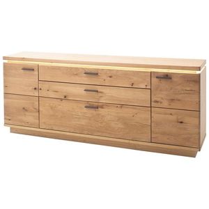 Linea Natura ŠIROKÁ KOMODA, trámový dub, dub bianco, 210/84/44 cm vyobraziť