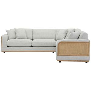 Livetastic ROHOVÁ SEDACIA SÚPRAVA, textil, drevo, svetlosivá vyobraziť