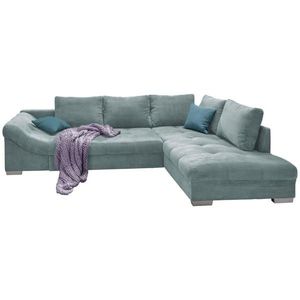 MID.YOU ROHOVÁ SEDACIA SÚPRAVA, textil, svetlomodrá vyobraziť
