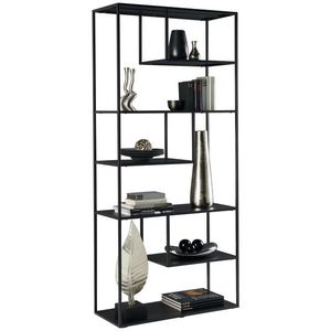 Carryhome REGÁL, čierna, oceľ, 85/188/35 cm vyobraziť