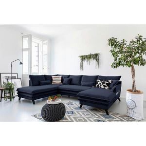 P & B SEDACIA SÚPRAVA, textil, tmavomodrá vyobraziť