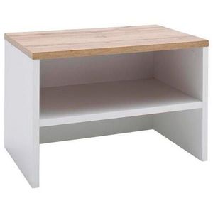 Carryhome LAVICA DO PREDSIENE, biela, farba duba, 63/42/40 cm vyobraziť