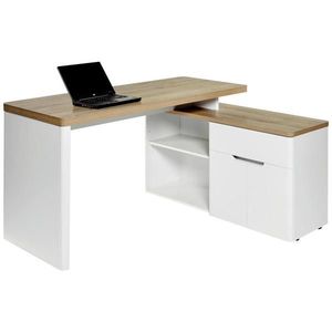 Venda PÍSACÍ STÔL S ÚLOŽ.PRIESTOROM, biela, farba duba, 140/77/117, 5 cm vyobraziť
