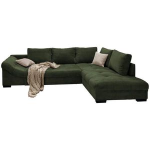 MID.YOU ROHOVÁ SEDACIA SÚPRAVA, textil, tmavozelená vyobraziť