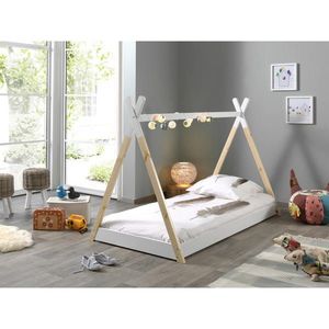 MID.YOU DOMČEKOVÁ POSTEĽ, 90/200 cm biela, farba borovice vyobraziť