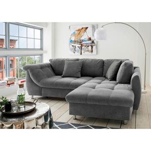 Livetastic ROZKLADACIA ROHOVÁ POHOVKA, textil, tmavosivá vyobraziť