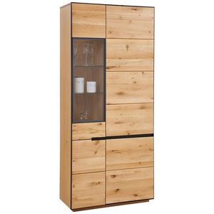 Linea Natura VITRÍNA, divoký dub, antracitová, farba duba, 89/200/38 cm vyobraziť