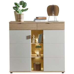 Stylife VYSOKÁ KOMODA, farba duba, kašmírová, 128/119/38 cm vyobraziť