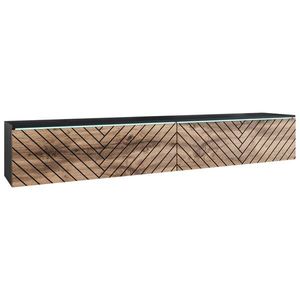 P & B NÍZKA KOMODA, dub wotan, čierna, 180/30/33 cm vyobraziť