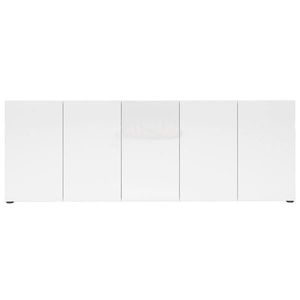 home24 ŠIROKÁ KOMODA, biela s vysokým leskom, 225/79/38 cm vyobraziť