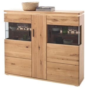 Linea Natura VYSOKÁ KOMODA, trámový dub, farba duba, 150/128/37 cm vyobraziť