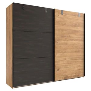 MID.YOU SKRIŇA S POS. DVER. – HOR.VED, grafitová, farba duba, 250/216/65 cm vyobraziť