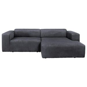 P & B ROHOVÁ SEDACIA SÚPRAVA, textil, grafitová vyobraziť
