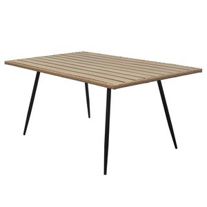 AUTRONIC AZ-F1407 NAT Stůl zahradní 160x95x74, kov s umělým ratanem, deska polywood vyobraziť