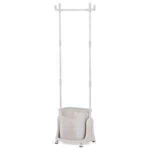 AUTRONIC GD-186 BGE Věšák s košem na prádlo, bílý plast. vyobraziť