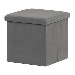 AUTRONIC TAB-471 GREY6 Taburet s úložným prostorem, šedá manšestrová látka vyobraziť